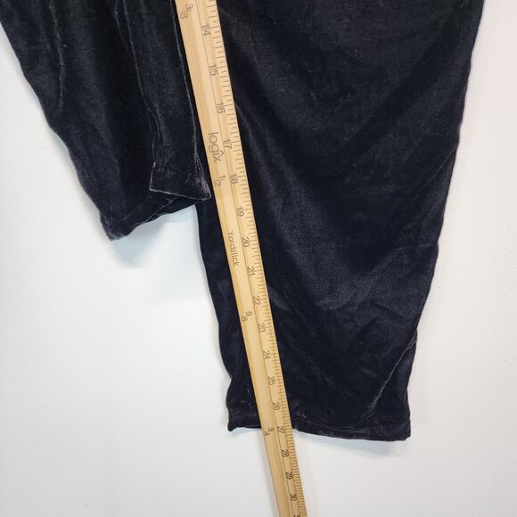 Treasure & Bond Black Velvet Pants Size XXS Elastic Waist Pull On Stretch Luxe - Picture 7 of 10